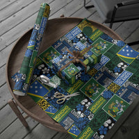 Solomon Islands Meri Kirihimete Wrapping Paper Pacific Patchwork Xmas Vibes - Polynesian Pride