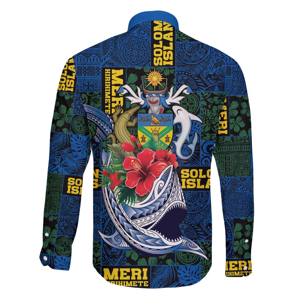 Solomon Islands Meri Kirihimete Family Matching Puletasi and Hawaiian Shirt Funny Santa Riding Shark - Polynesian Pride