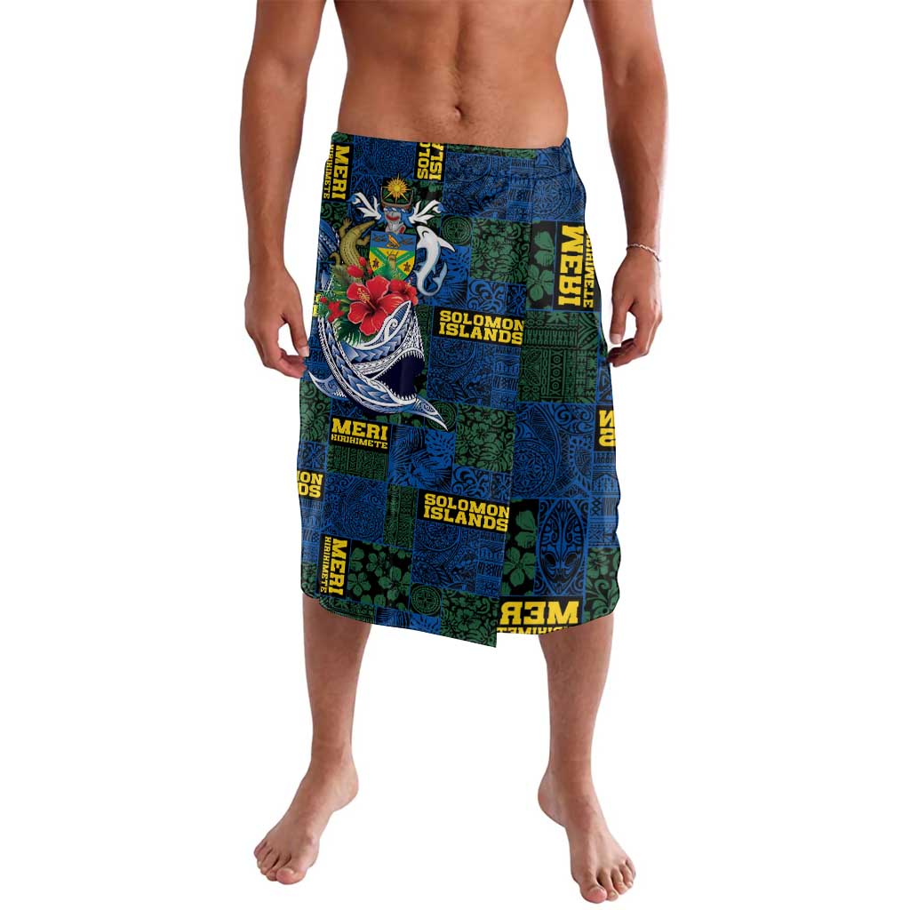 Solomon Islands Meri Kirihimete Lavalava Funny Santa Riding Shark - Polynesian Pride