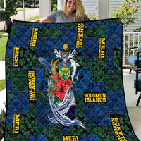 Solomon Islands Meri Kirihimete Quilt Funny Santa Riding Shark - Polynesian Pride