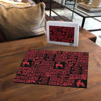 Black Tonga Kilisimasi Fiefia Puzzle Pacific Patchwork Xmas Vibes - Polynesian Pride