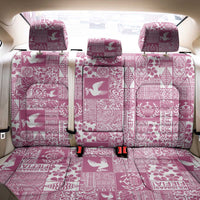 Pink Tonga Kilisimasi Fiefia Back Car Seat Cover Pacific Patchwork Xmas Vibes - Polynesian Pride