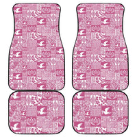 Pink Tonga Kilisimasi Fiefia Car Mats Pacific Patchwork Xmas Vibes - Polynesian Pride
