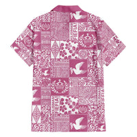 Pink Tonga Kilisimasi Fiefia Hawaiian Shirt Pacific Patchwork Xmas Vibes - Polynesian Pride