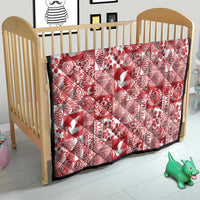 Red Tonga Kilisimasi Fiefia Quilt Pacific Patchwork Xmas Vibes - Polynesian Pride