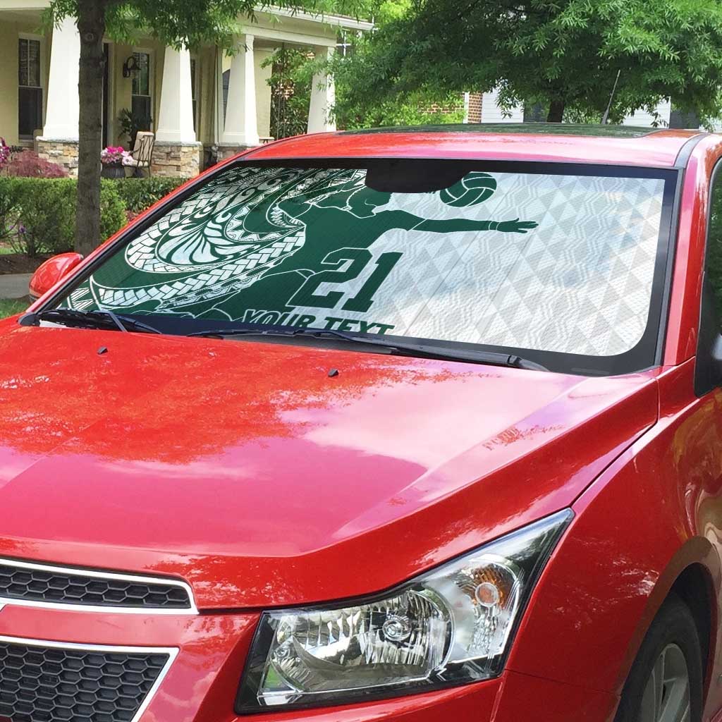 Polynesian Hawaii Volleyball Custom Auto Sun Shade Kakau with Sport Style - Polynesian Pride