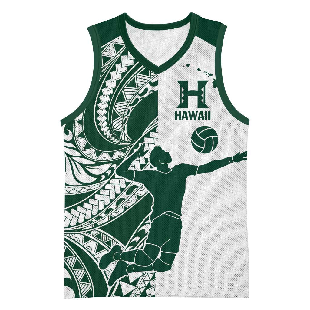 Polynesian Hawaii Volleyball Custom Basketball Jersey Kakau with Sport Style LT9 Unisex White - Polynesian Pride