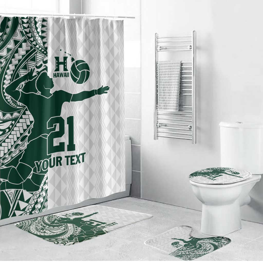 Polynesian Hawaii Volleyball Custom Bathroom Set Kakau with Sport Style - Polynesian Pride