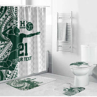 Polynesian Hawaii Volleyball Custom Bathroom Set Kakau with Sport Style - Polynesian Pride