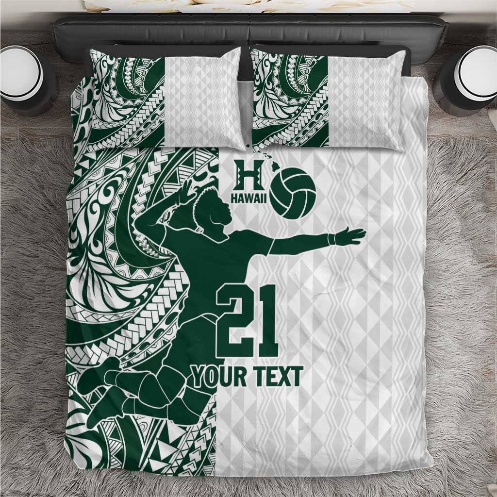 Polynesian Hawaii Volleyball Custom Bedding Set Kakau with Sport Style
