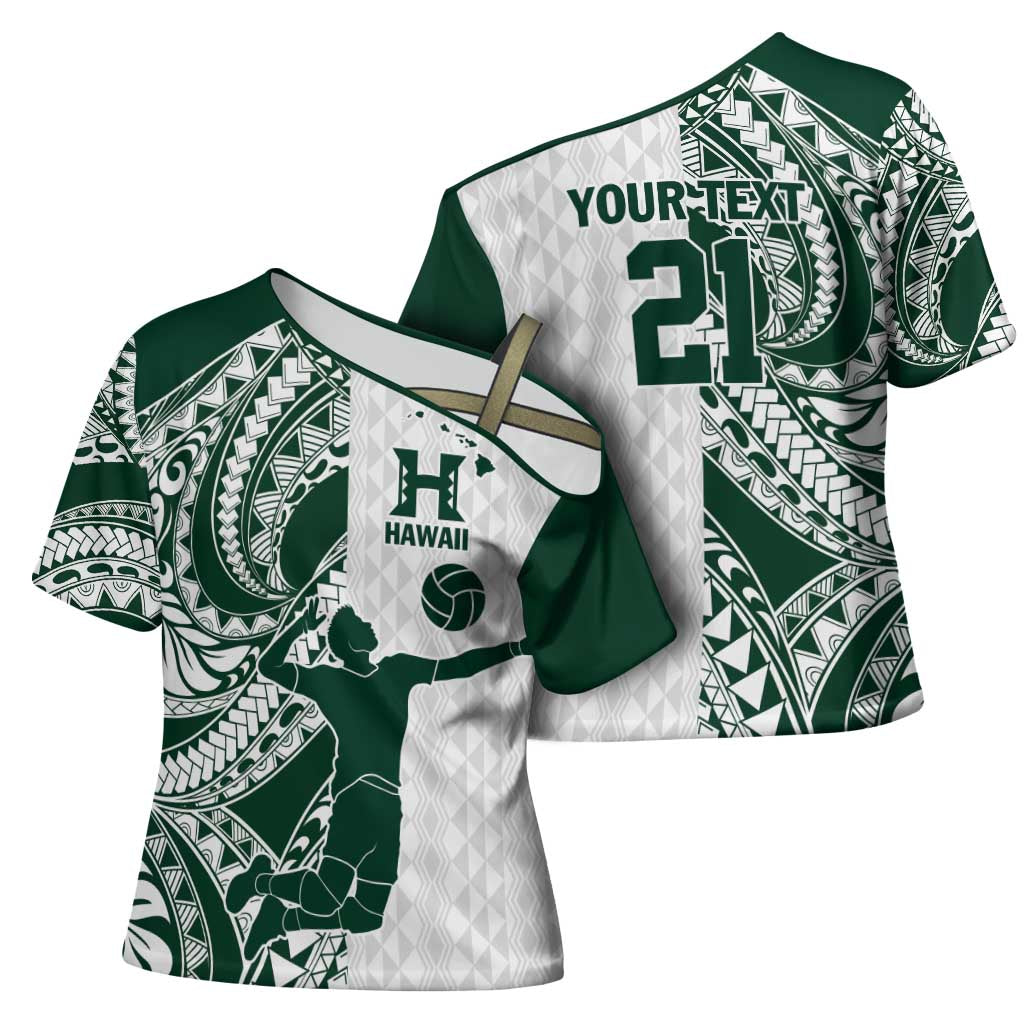 Polynesian Hawaii Volleyball Custom Cross Shoulder Shirt Kakau with Sport Style - Polynesian Pride