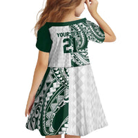 Polynesian Hawaii Volleyball Custom Family Matching Long Sleeve Bodycon Dress and Hawaiian Shirt Kakau with Sport Style