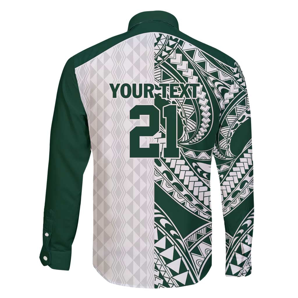 Polynesian Hawaii Volleyball Custom Family Matching Long Sleeve Bodycon Dress and Hawaiian Shirt Kakau with Sport Style