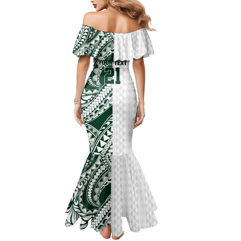 Polynesian Hawaii Volleyball Custom Family Matching Mermaid Dress and Hawaiian Shirt Kakau with Sport Style