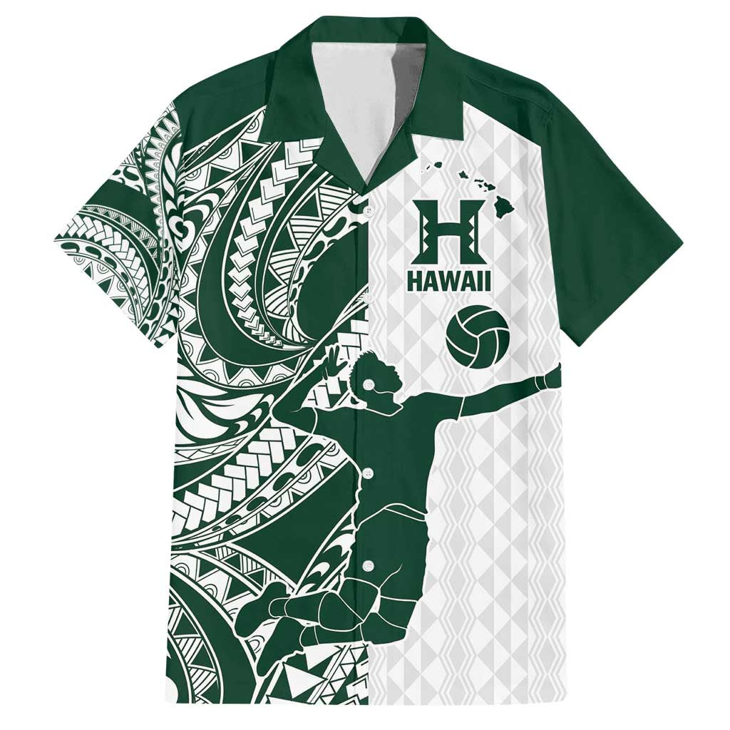 Polynesian Hawaii Volleyball Custom Family Matching Puletasi and Hawaiian Shirt Kakau with Sport Style