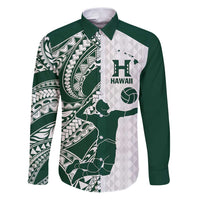 Polynesian Hawaii Volleyball Custom Family Matching Puletasi and Hawaiian Shirt Kakau with Sport Style