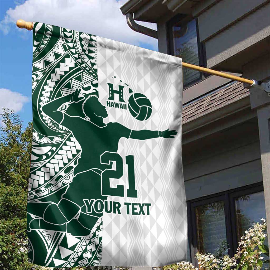Polynesian Hawaii Volleyball Custom Garden Flag Kakau with Sport Style