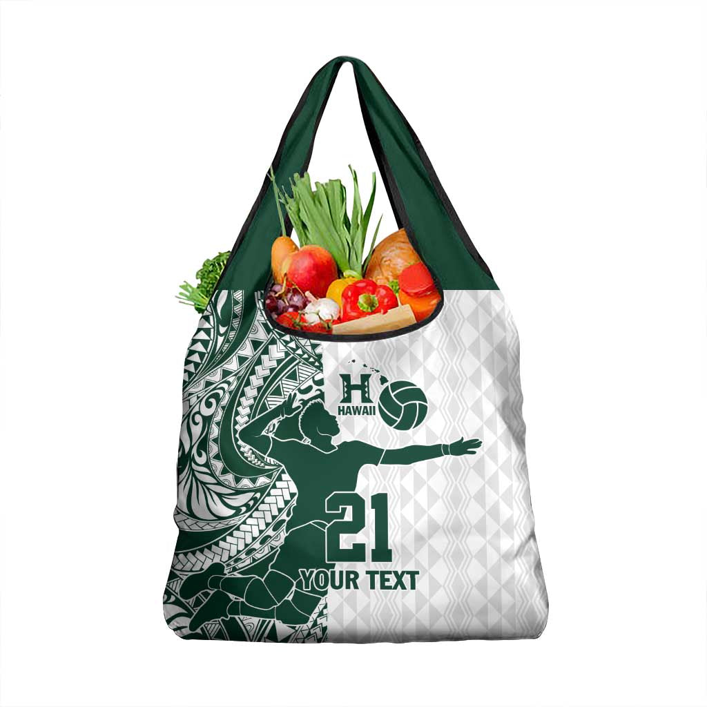Polynesian Hawaii Volleyball Custom Grocery Bag Kakau with Sport Style LT9 1-pack One Size White - Polynesian Pride