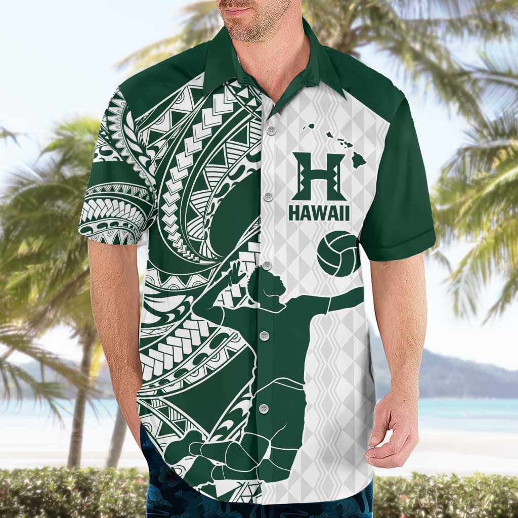 Polynesian Hawaii Volleyball Custom Hawaiian Shirt Kakau with Sport Style