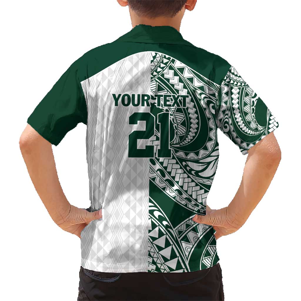 Polynesian Hawaii Volleyball Custom Kid Hawaiian Shirt Kakau with Sport Style