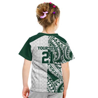 Polynesian Hawaii Volleyball Custom Kid T Shirt Kakau with Sport Style