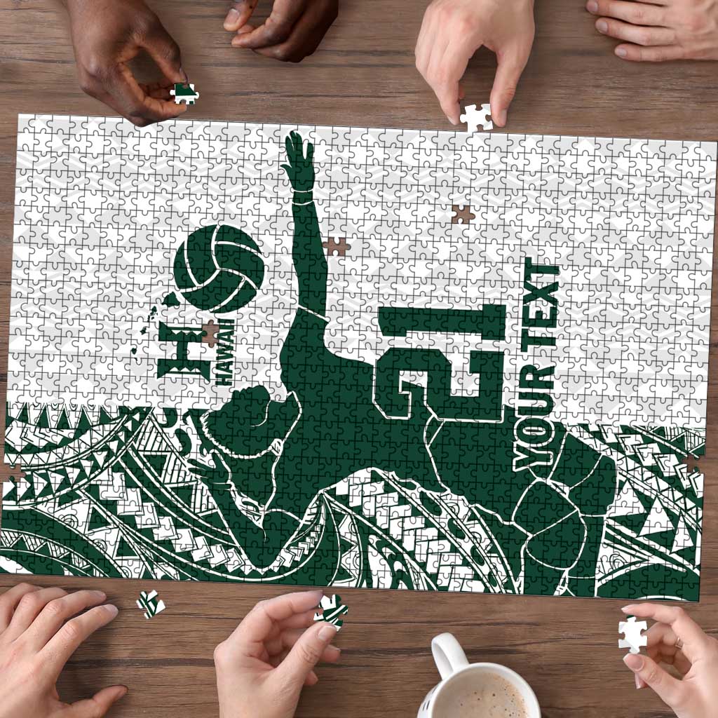 Polynesian Hawaii Volleyball Custom Puzzle Kakau with Sport Style - Polynesian Pride