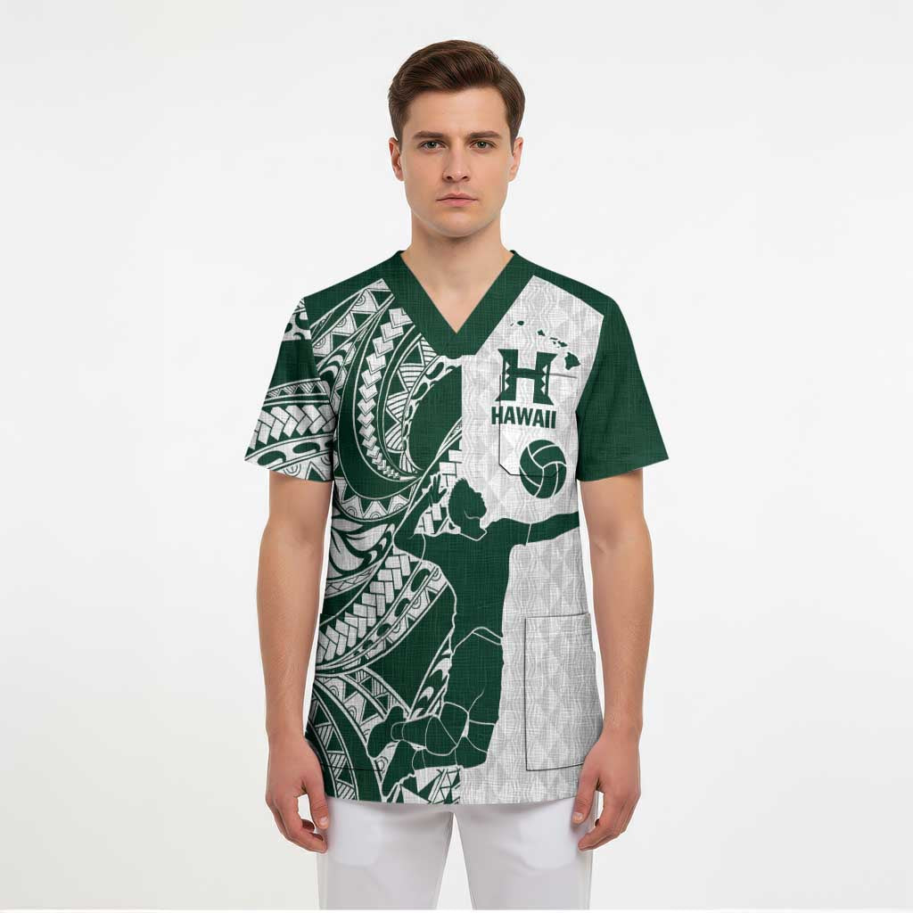Polynesian Hawaii Volleyball Custom Scrub Top Kakau with Sport Style - Polynesian Pride
