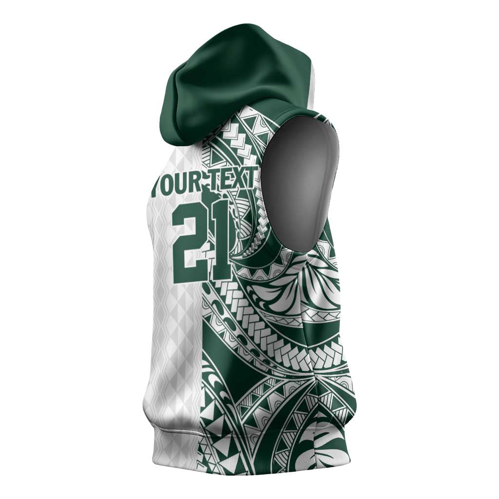 Polynesian Hawaii Volleyball Custom Sleeveless Hoodie Kakau with Sport Style LT9 - Polynesian Pride