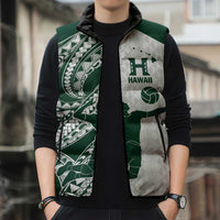 Polynesian Hawaii Volleyball Custom Sleeveless Puffer Jacket Kakau with Sport Style LT9 - Polynesian Pride