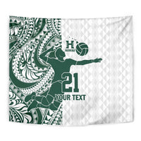 Polynesian Hawaii Volleyball Custom Tapestry Kakau with Sport Style