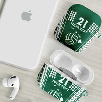 Polynesian Hawaii Volleyball Custom AirPods Case Green Kakau with Map Motif - Polynesian Pride