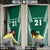 Polynesian Hawaii Volleyball Custom Door Cover Green Kakau with Map Motif - Polynesian Pride