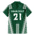 Polynesian Hawaii Volleyball Custom Family Matching Off Shoulder Short Dress and Hawaiian Shirt Green Kakau with Map Motif