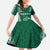 Polynesian Hawaii Volleyball Custom Family Matching Puletasi and Hawaiian Shirt Green Kakau with Map Motif