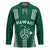 Polynesian Hawaii Volleyball Custom Hockey Jersey Green Kakau with Map Motif - Polynesian Pride