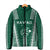 Polynesian Hawaii Volleyball Custom Padded Jacket Green Kakau with Map Motif - Polynesian Pride