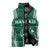 Polynesian Hawaii Volleyball Custom Sleeveless Puffer Jacket Green Kakau with Map Motif - Polynesian Pride