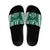 Polynesian Hawaii Volleyball Custom Slide Sandals Green Kakau with Map Motif - Polynesian Pride