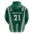 Polynesian Hawaii Volleyball Custom Zip Hoodie Green Kakau with Map Motif
