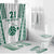 Polynesian Hawaii Volleyball Custom Bathroom Set White Kakau with Map Motif - Polynesian Pride