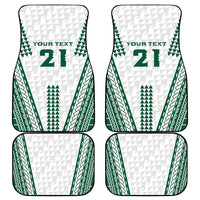 Polynesian Hawaii Volleyball Custom Car Mats White Kakau with Map Motif