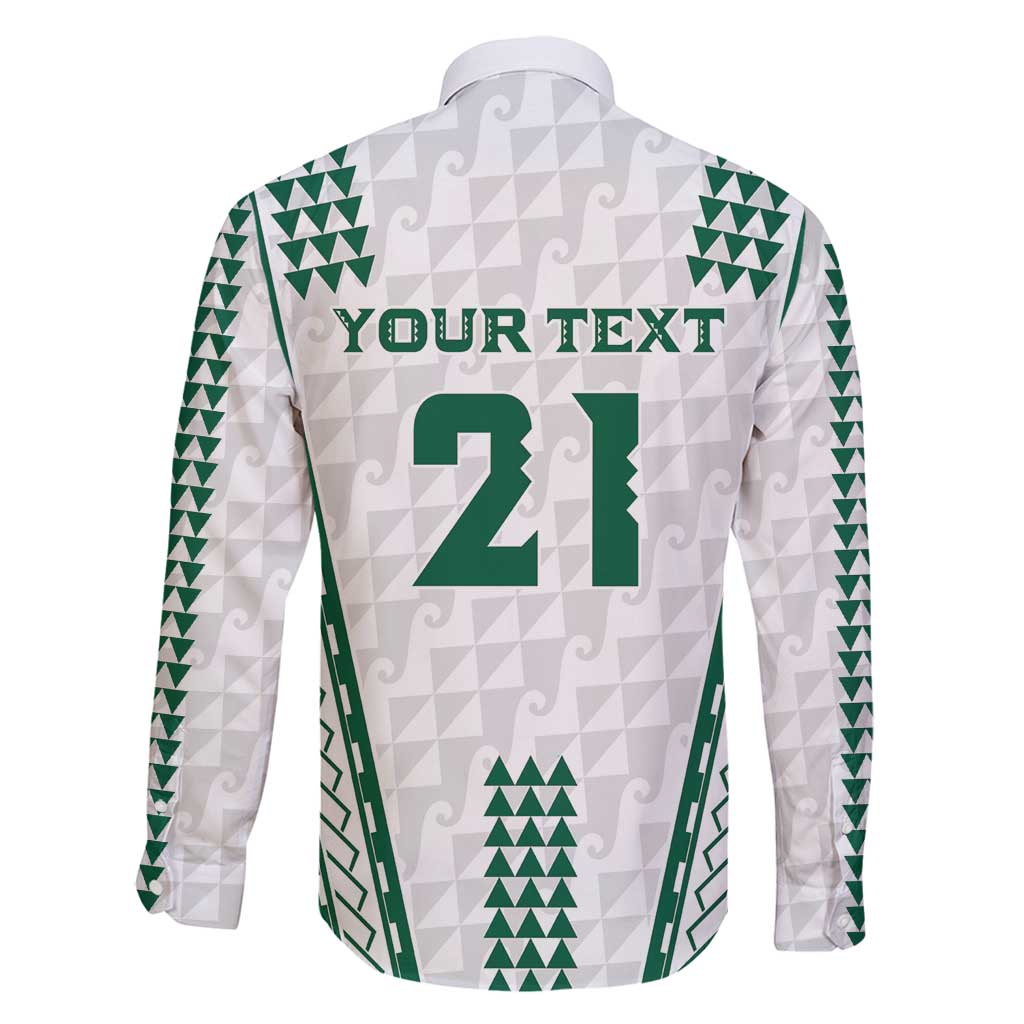 Polynesian Hawaii Volleyball Custom Family Matching Tank Maxi Dress and Hawaiian Shirt White Kakau with Map Motif