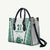 Polynesian Hawaii Volleyball Custom Leather Bag White Kakau with Map Motif - Polynesian Pride