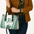 Polynesian Hawaii Volleyball Custom Leather Bag White Kakau with Map Motif - Polynesian Pride