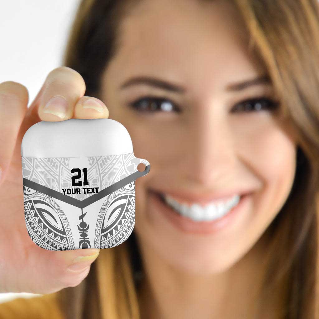 New Caledonia Football Custom AirPods Case Go Champions Les Cagous LT9 White - Polynesian Pride