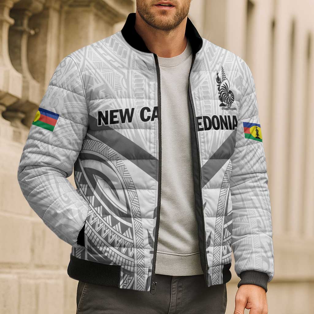 New Caledonia Football Custom Bomber Puffer Jacket Go Champions Les Cagous - Polynesian Pride