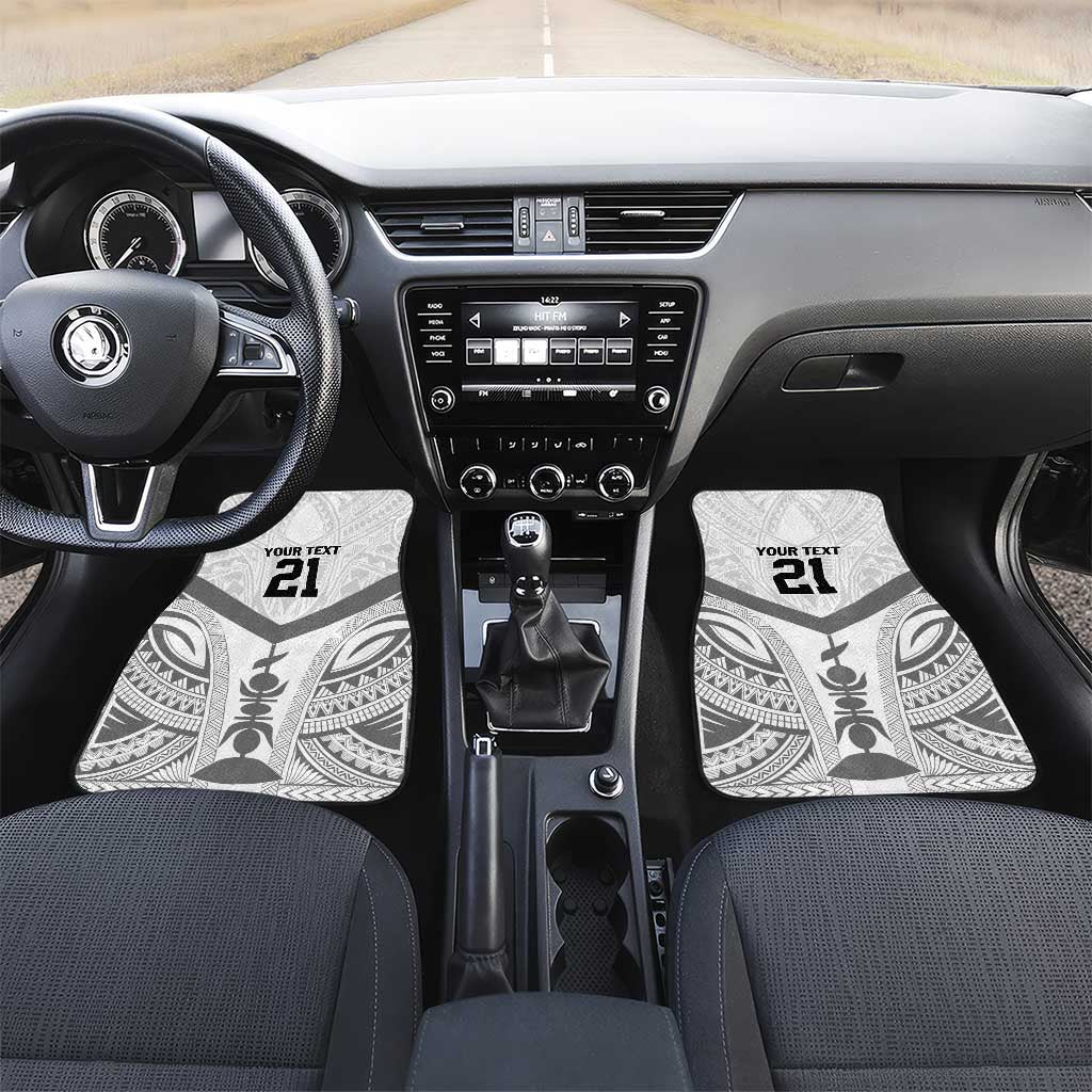 New Caledonia Football Custom Car Mats Go Champions Les Cagous LT9 Set 2pcs - Front White - Polynesian Pride