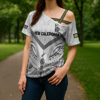 New Caledonia Football Custom Cross Shoulder Shirt Go Champions Les Cagous - Polynesian Pride