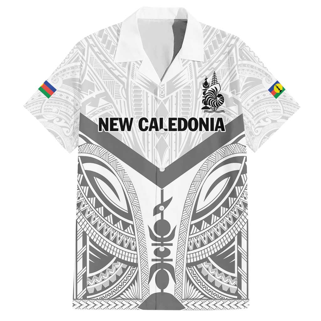 New Caledonia Football Custom Hawaiian Shirt Go Champions Les Cagous LT9 White - Polynesian Pride