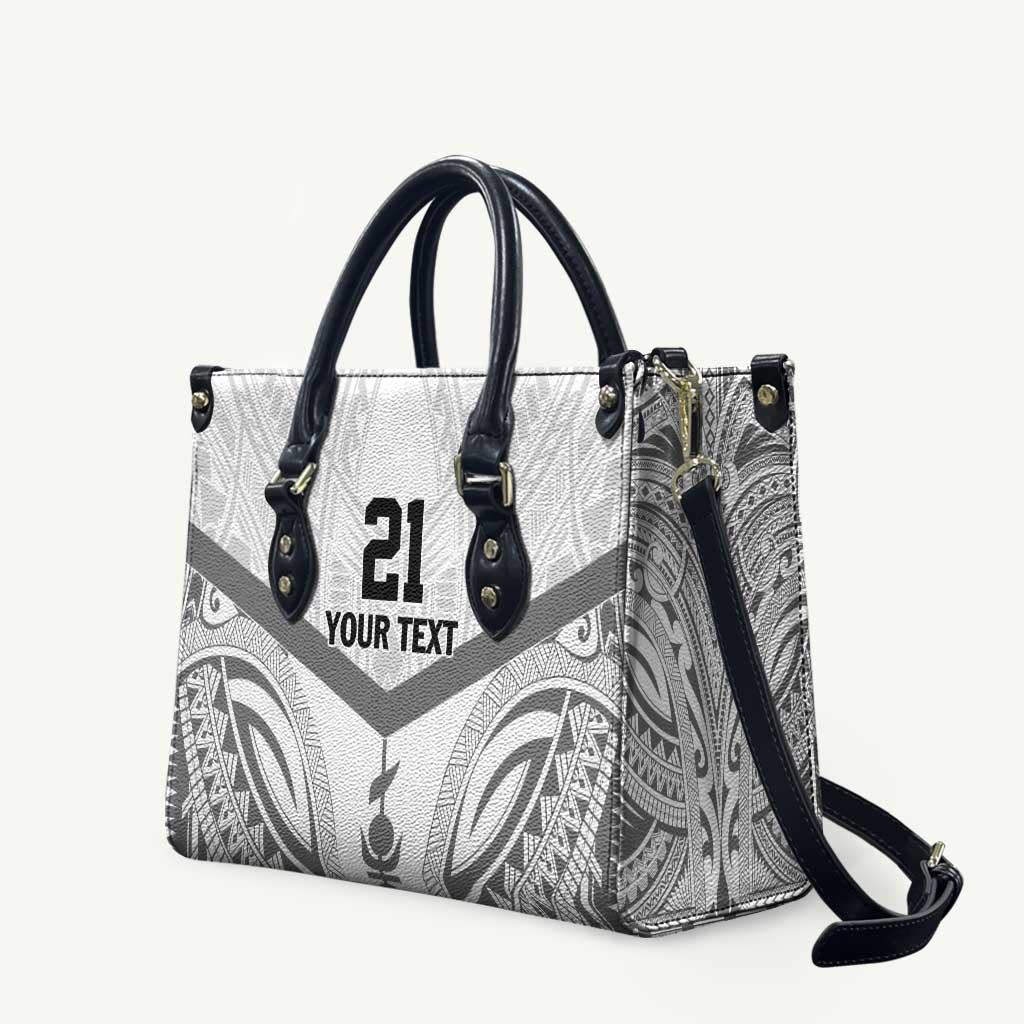 New Caledonia Football Custom Leather Bag Go Champions Les Cagous LT9 White - Polynesian Pride